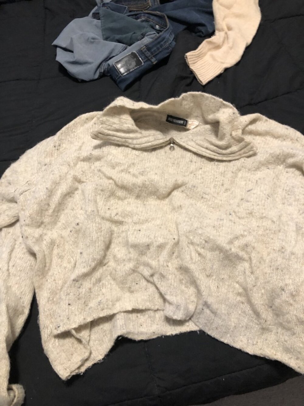 Holt Renfrew wool zip sweater
